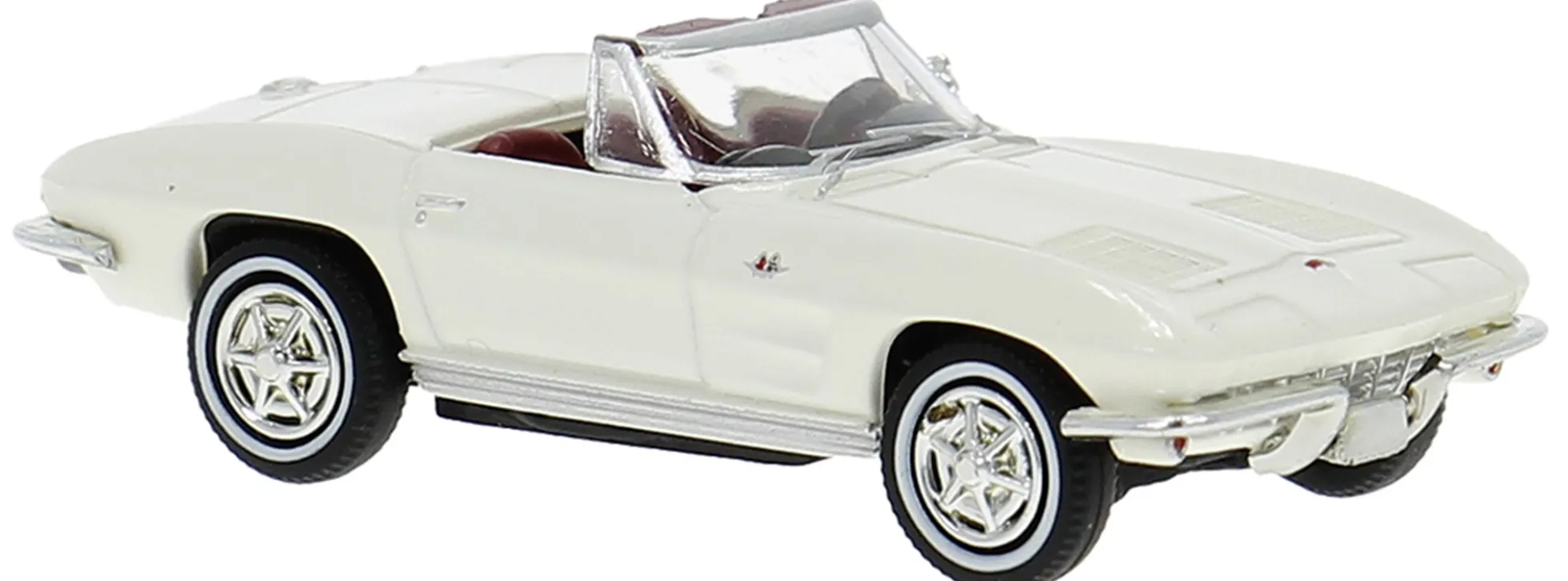 BREKINA 18031 Chevrolet Corvette C2 Cabrio offen weiß 1962 | Modellauto 1:87