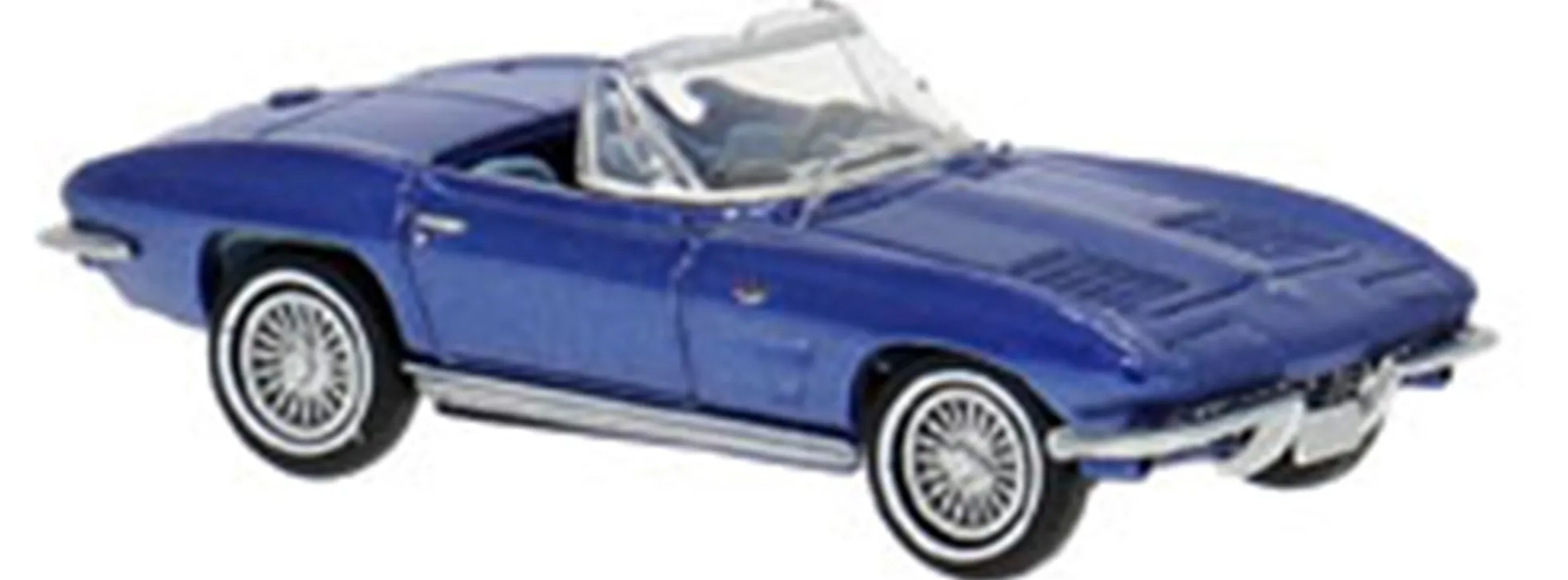BREKINA 18028 Chevrolet Corvette C2 Cabrio offen - blau | Modellauto 1:87