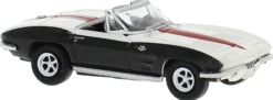 BREKINA 18029 Chevrolet Corvette C2 weiß/schwarz weekend on race track | Modellauto 1:87