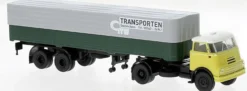 BREKINA 85236 DAF DO2000 PritschePlaneSattelzug Geldersche Tramwegen 1957 LKW-Modell 1:87