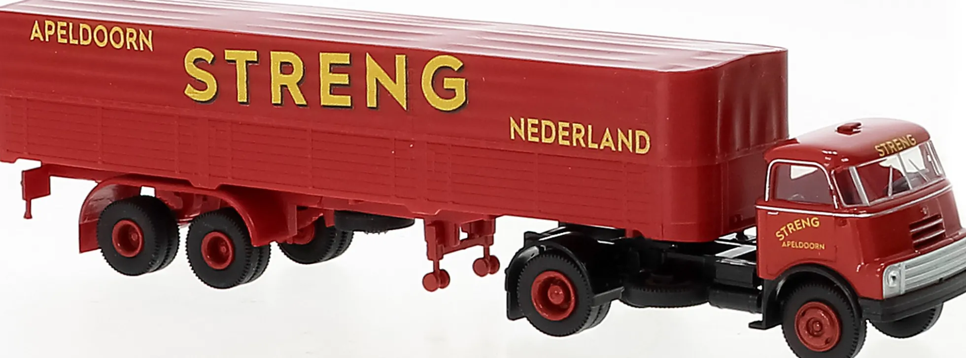BREKINA 85230 DAF DO2000 PritschePlaneSattelzug Streng Nederland 1957 LKW-Modell 1:87