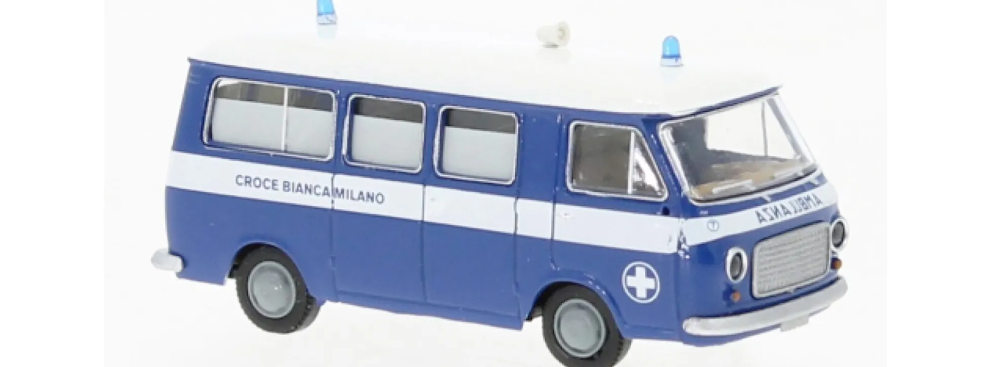 BREKINA 34418 Fiat 238 Bus Croce Bianca Milano 1966 Blaulichtmodell 1:87