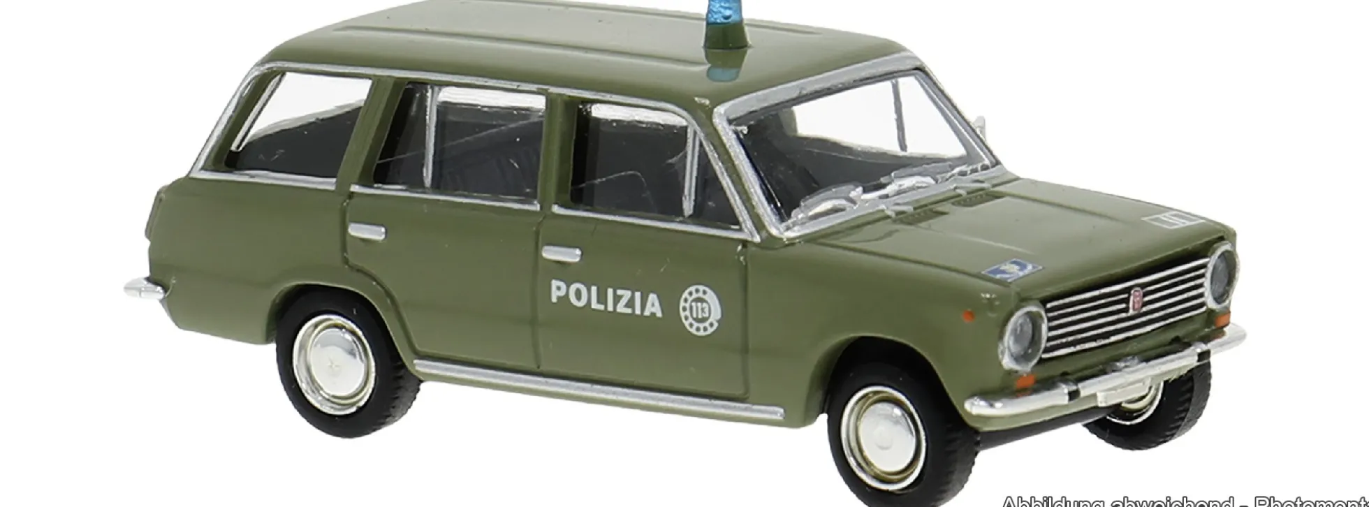 BREKINA 22428 Fiat 124 Familiare der Polizia | Blaulichtmodell 1:87
