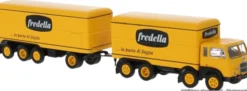 BREKINA 58435 Fiat 690 Starline Millepiedie Kofferzug Fredella | LKW-Modell 1:87
