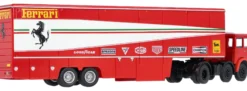 BREKINA 58575 Fiat 691T Renntransporter mit 2 Ferrari 312 T2 + Figuren 1977 | LKW-Modell 1:87