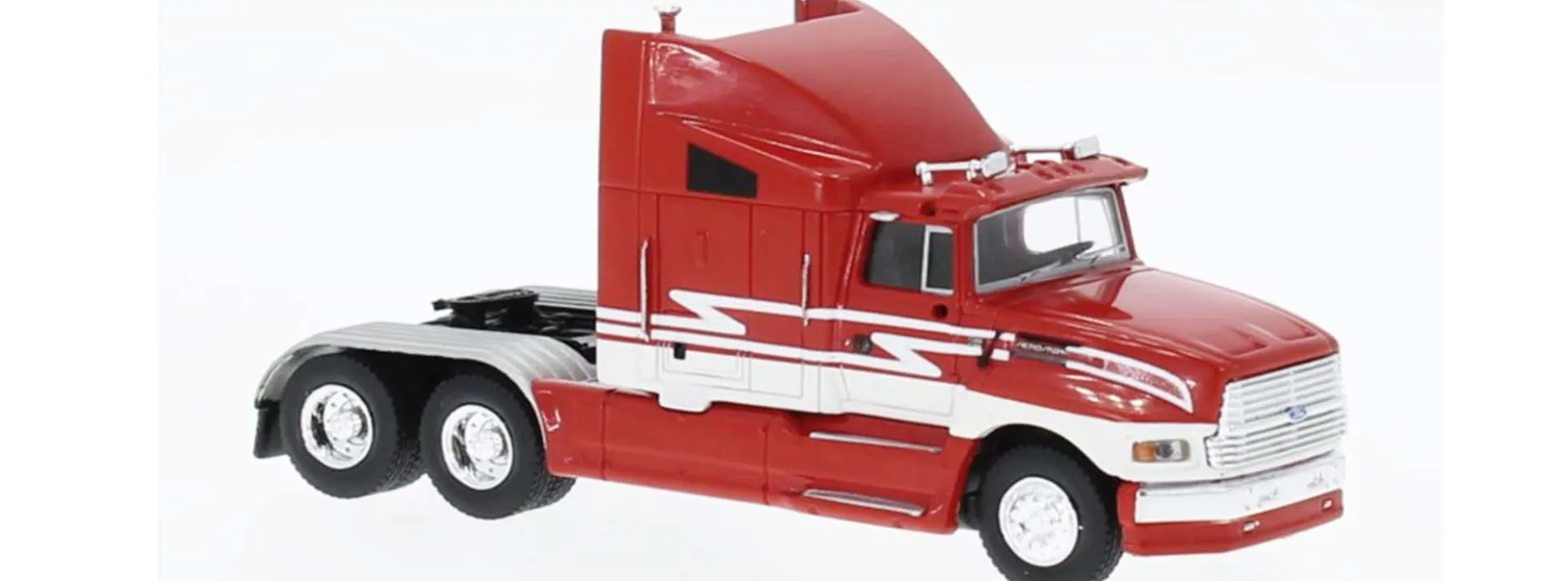 BREKINA 85901 Ford Aeromax Solozugmaschine 3achsig 1990 feuerrot weiss LKW-Modell 1:87
