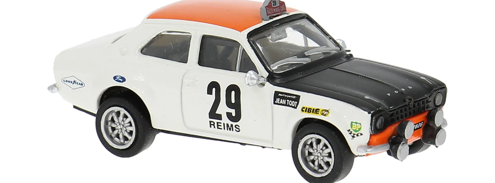 BREKINA 19074 Ford Escort RS 1800 MKI weiß/schwarz Rallye Monte Carlo #29 | Modellauto 1:87