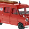 BREKINA 34161 Ford Transit Mk1 Feuerwehr neutral rot 1970 | Blaulichtmodell 1:87