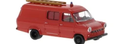 BREKINA 34160 Ford Transit Mk1 Feuerwehr neutral rot 1965 Blaulichtmodell 1:87