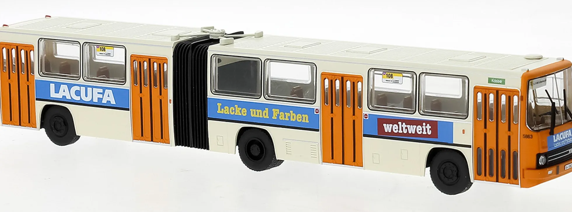 BREKINA 59728 Ikarus 280 02 BVG Lacufa 1990 Busmodell 1:87