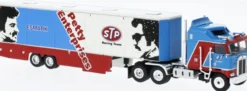 BREKINA 85736 Kenworth K100 Aerodyne Renntransportersattelzug STP Racing 1980 LKW-Modell 1:87