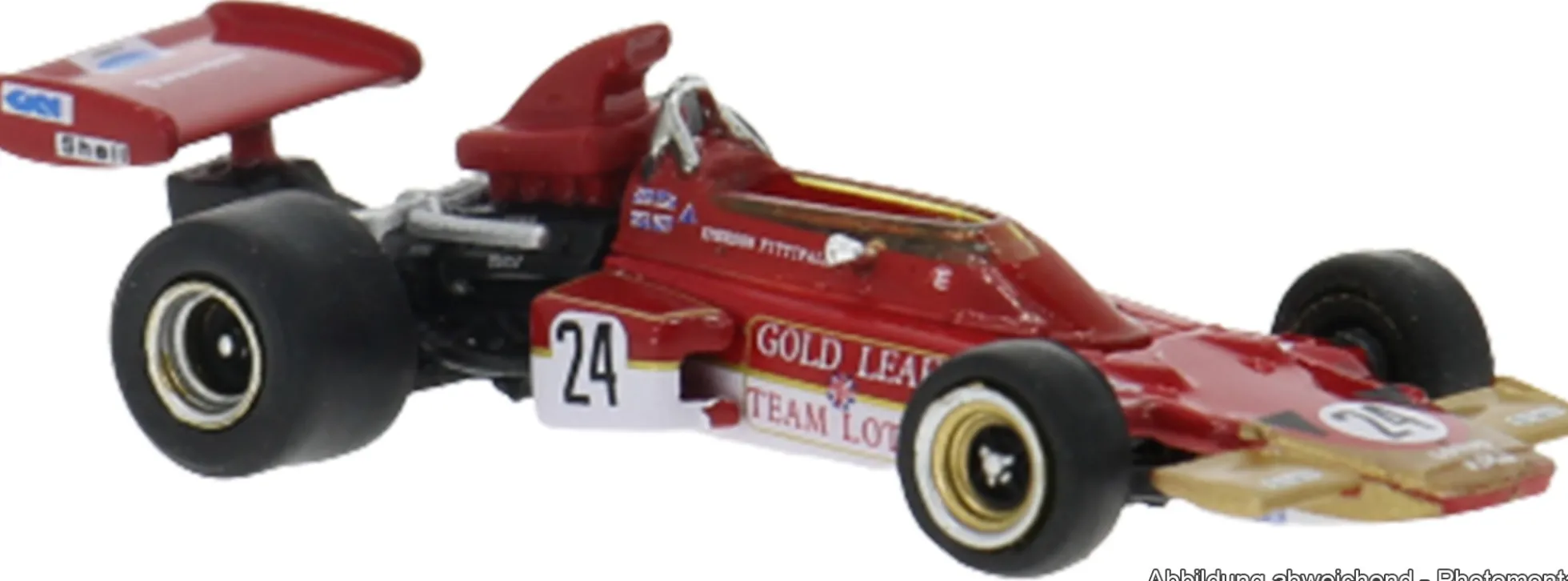BREKINA 22883 Lotus 72D Formel 1 1. Sieg von Emerson Fittipaldi Gold Leaf #24 1970 | Modellauto 1:87