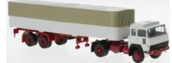 BREKINA 83251 Magirus 310 D16 PritschePlaneSattelzug 1974 hellgrau LKW-Modell 1:87