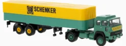 BREKINA 83253 Magirus 310 D16 PritschePlaneSattelzug Schenker 1974 LKW-Modell 1:87