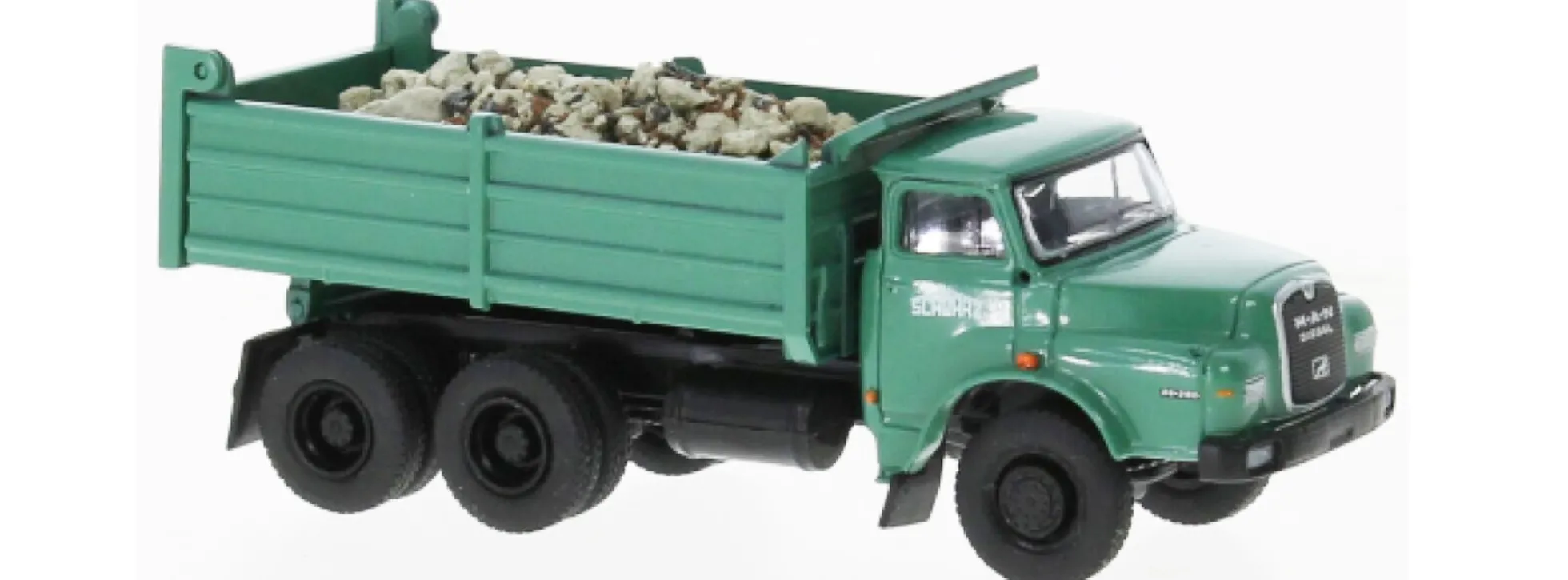 BREKINA 78107 MAN 26.280 DHAK DHAK Kipper-LKW mit Ladegut Schwarzbau 1972 LKW-Modell 1:87