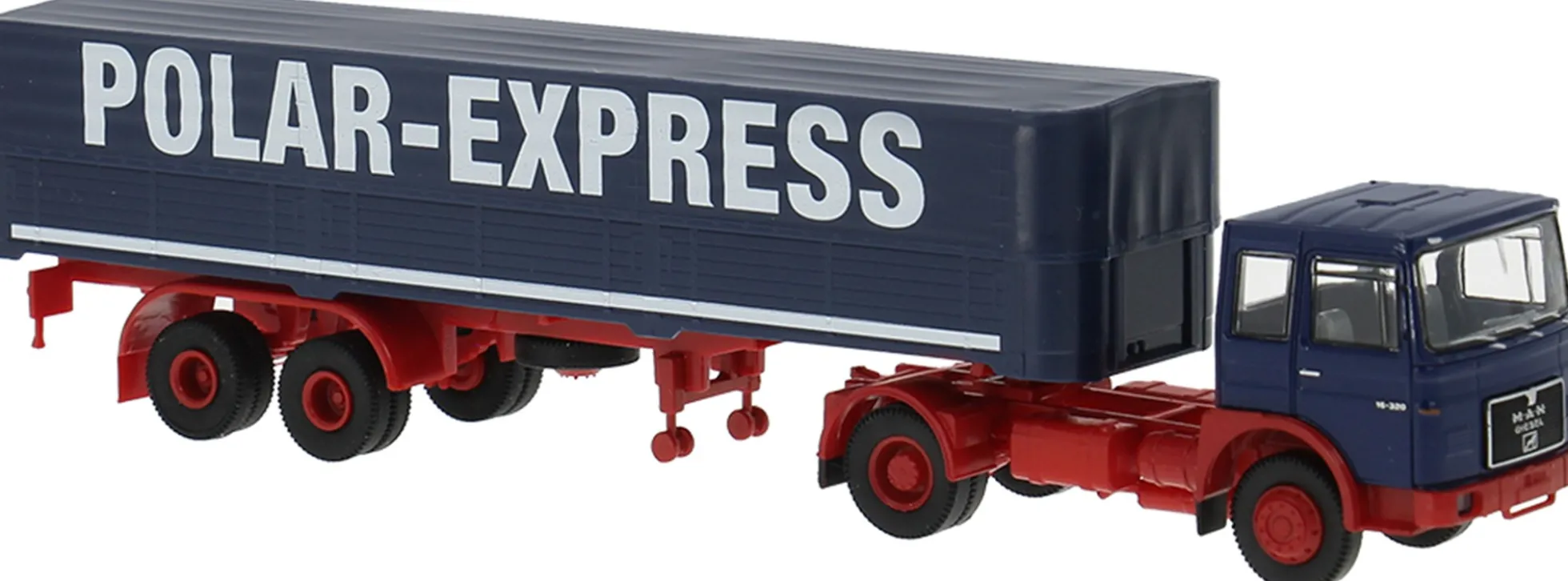 BREKINA 78166 MAN F7 Pritsche Plane-Sattelzug Polarexpress 1968 | LKW-Modell 1:87