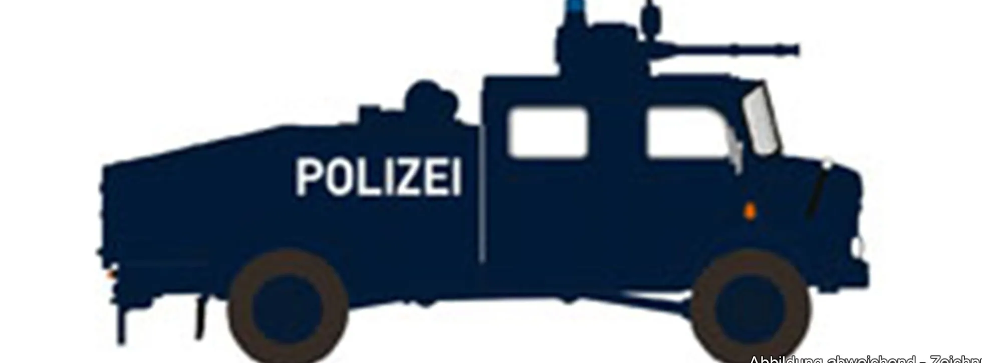 BREKINA 47181 Mercedes-Benz LA1113 Wasserwerfer Berliner Polizei | Blaulichtmodell 1:8