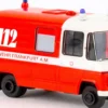 BREKINA 36934 Mercedes-Benz L508 RTW Feuerwehr Frankfurt 1970 Blaulichtmodell 1:87