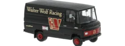 BREKINA 36857 Mercedes-Benz L406 schwarz Walter-Wolf-Formel1-Teams | Modellauto 1:87