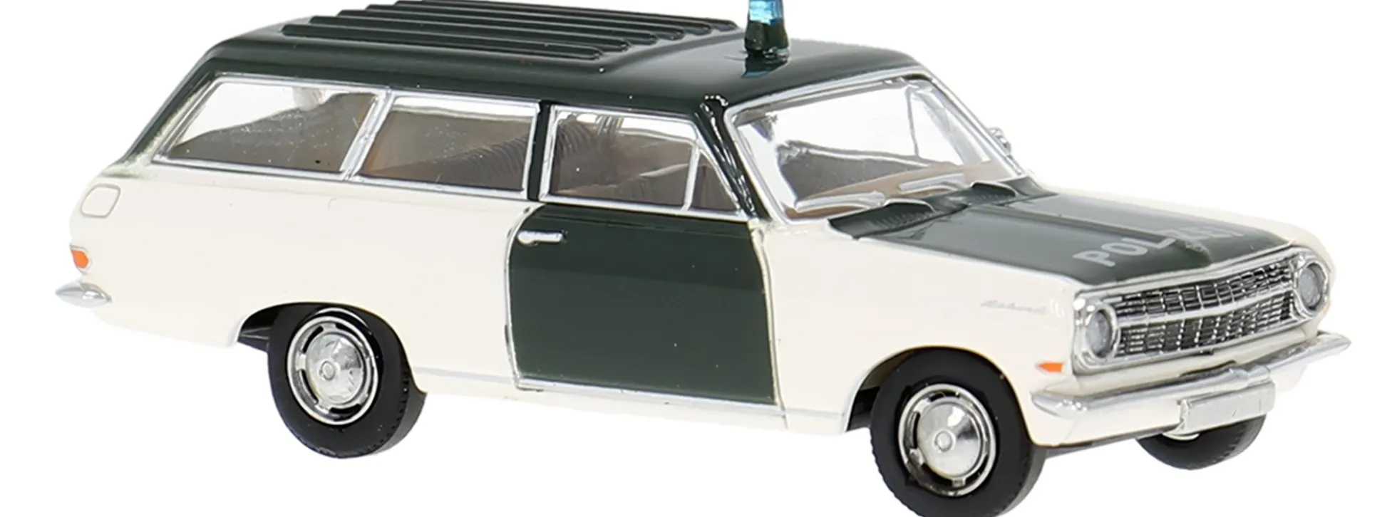 BREKINA 20474 Opel Rekord A Caravan Polizei | Blaulichtmodell 1:87