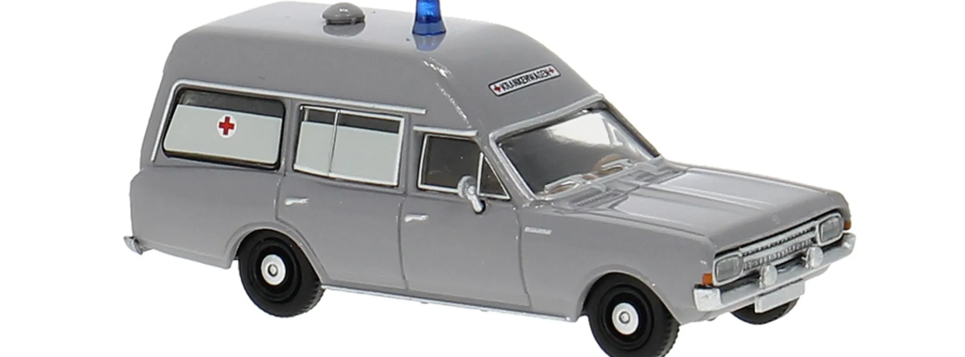 BREKINA 20671 Opel Rekord C KTW grau DRK 1968 | Blaulichtmodell 1:87