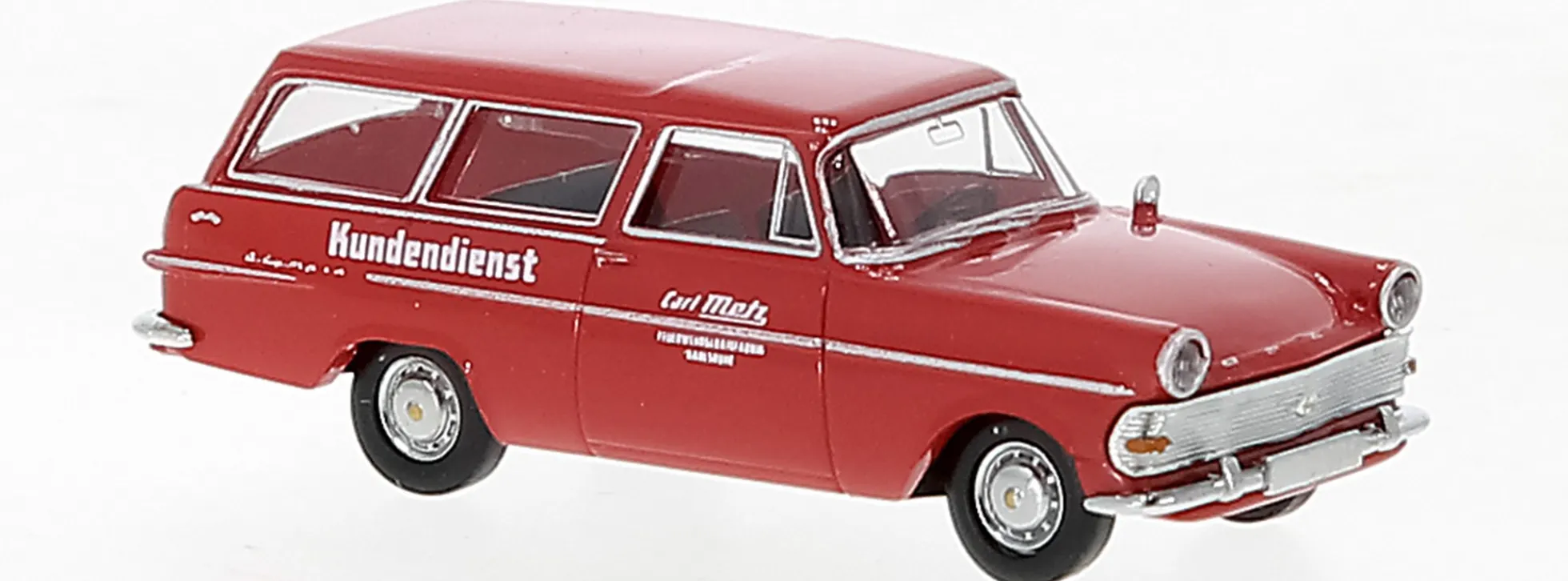 BREKINA 20139 Opel Rekord P2 Caravan Metz Kundendienst Feuerwehrgerätefabrik 1960 Automodell 1:87