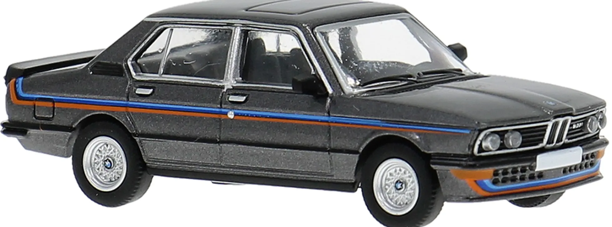 BREKINA PCX871607 BMW M535i E12 1980 - dunkelgrau/Dekor | Modellauto 1:87