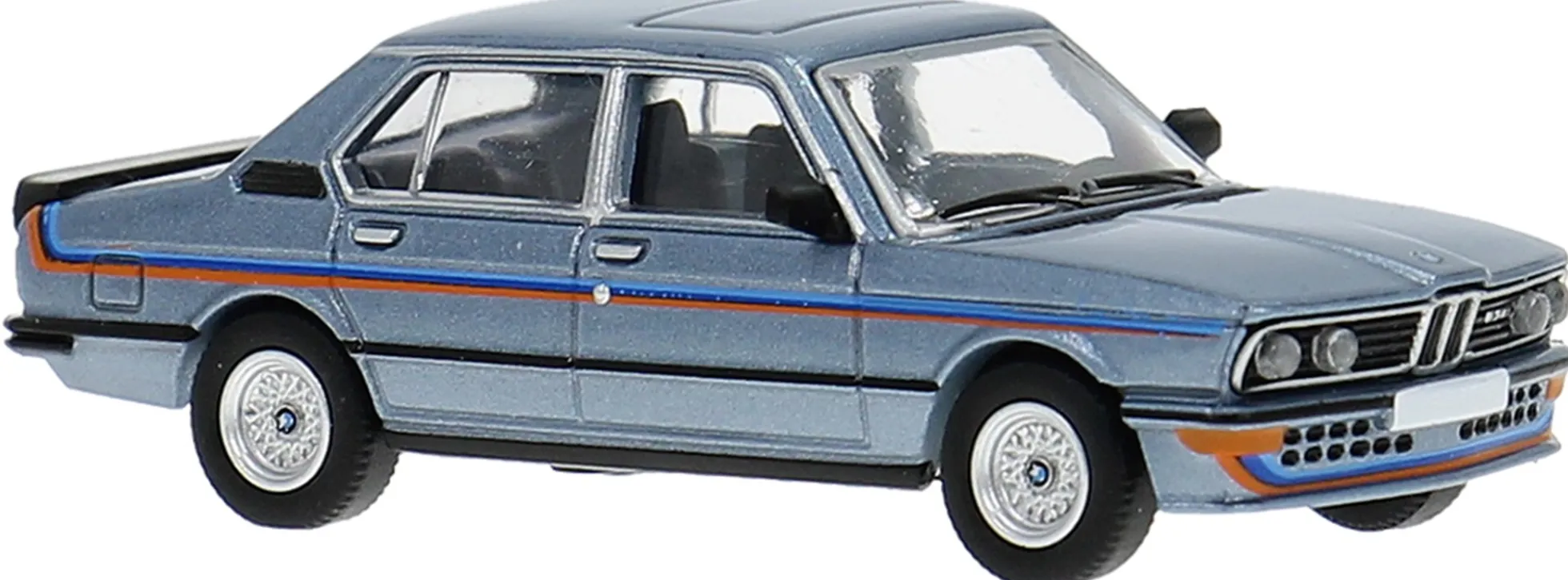 BREKINA PCX871606 BMW M535i E12 1980 - hellblau/Dekor | Modellauto 1:87