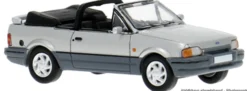 BREKINA PCX871578 Ford Escort MK IV Cabrio 1986 - silber/dunkelgrau | Modellauto 1:87