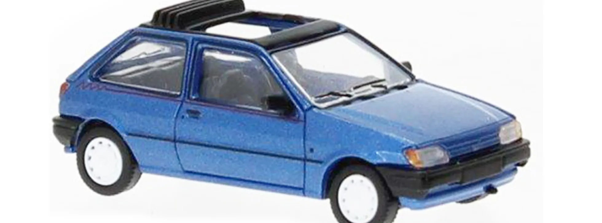 BREKINA PCX870460 Ford Fiesta MKIII Calypso Faltdach offen 1989 blaumetallic Automodell 1:87