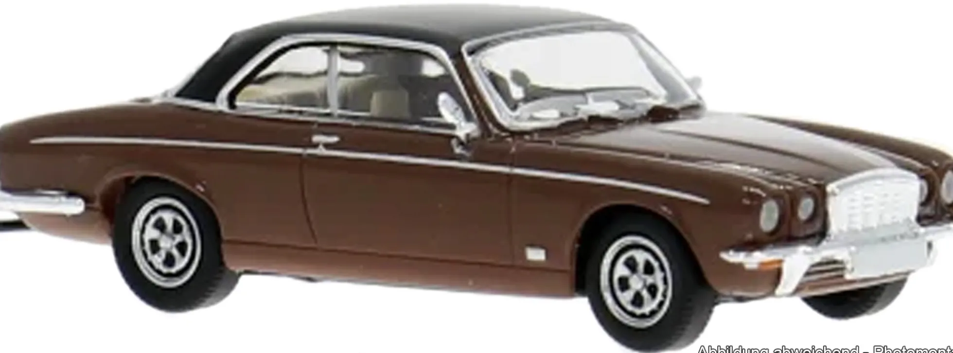 BREKINA PCX871569 Jaguar XJ-C 1973 - dunkelbraun/schwarz | Modellauto 1:87