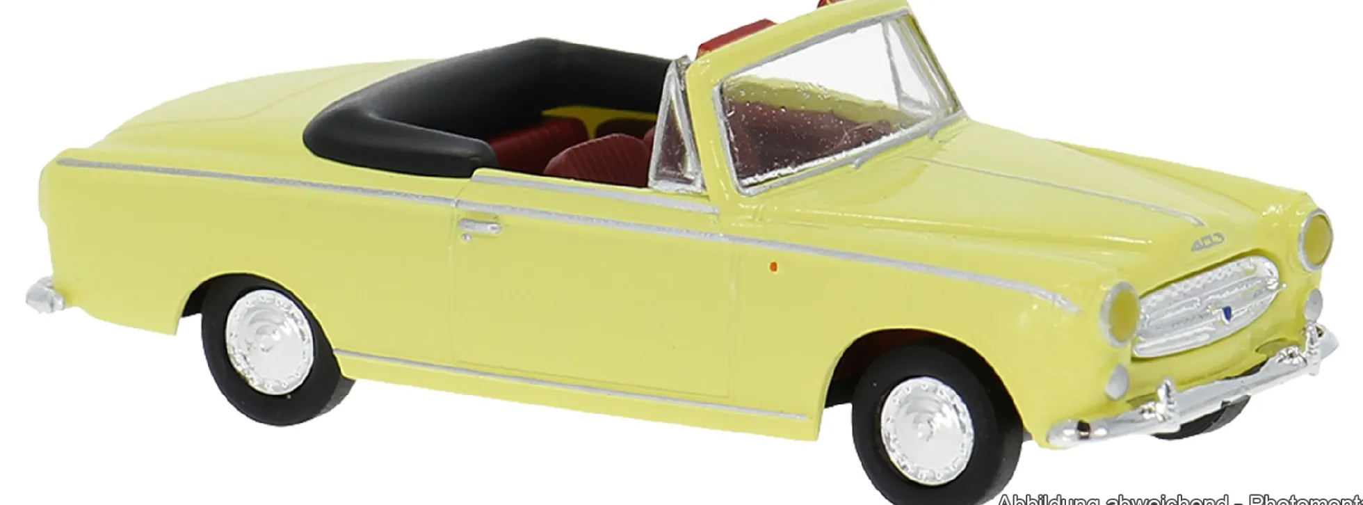 BREKINA 29164 Peugeot 403 Cabrio gelb | Modellauto 1:87