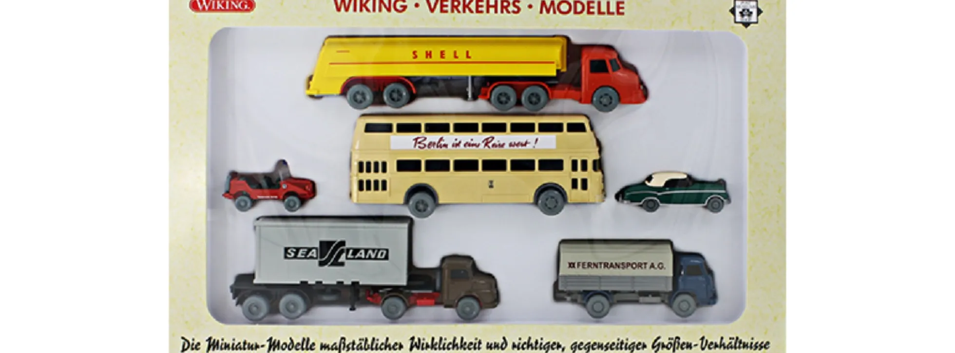 BREKINA-PMS 257037 Wiking PMS 6-tlg. Set Wiking-Verkehrs-Modelle Nr. 101 | Miniaturmodelle 1:87