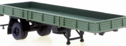 BREKINA 55950 Pritschenauflieger einachsig NVA olivgrün 1965 | Zubehör LKW 1:87