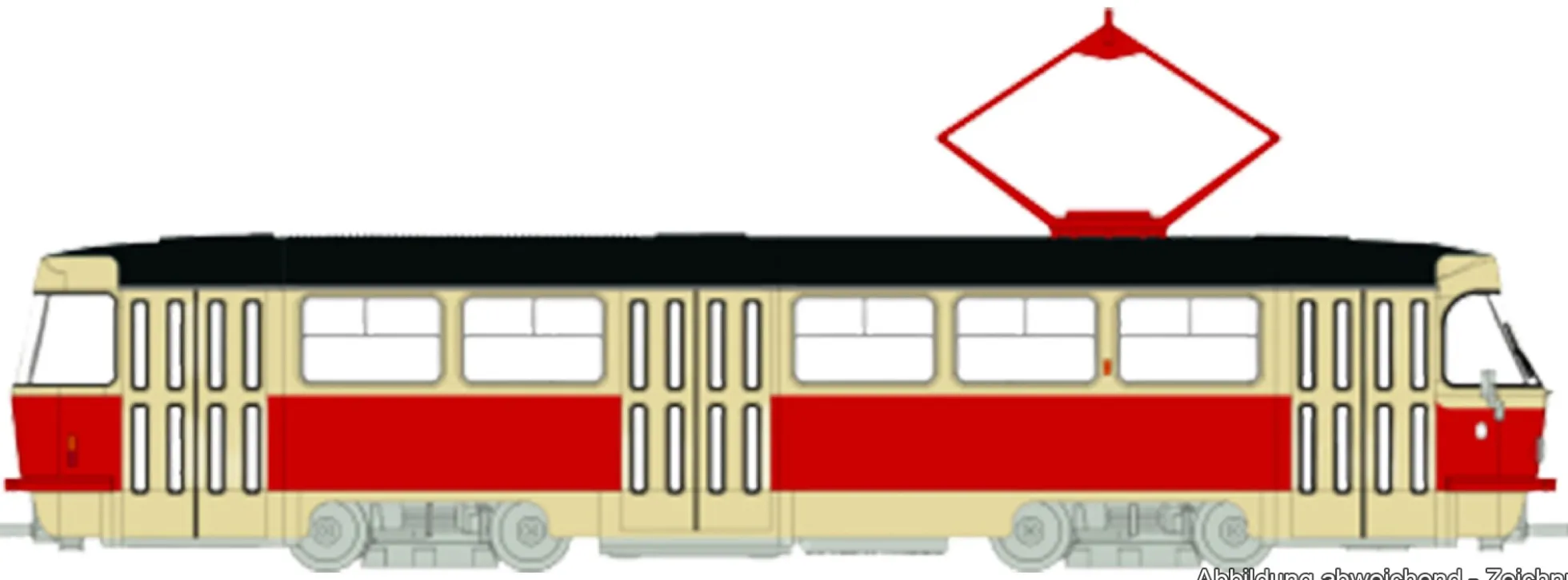 BREKINA 64501 Tatra T3/T4 Straßenbahn Chemnitz | Bahnmodell 1:87