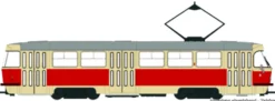 BREKINA 64503 Tatra T3/T4 Straßenbahn Schwerin | Bahnmodell 1:87