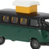 BREKINA 31634 Volkswagen T1b Camper schwarz /grün | Modellauto 1:87