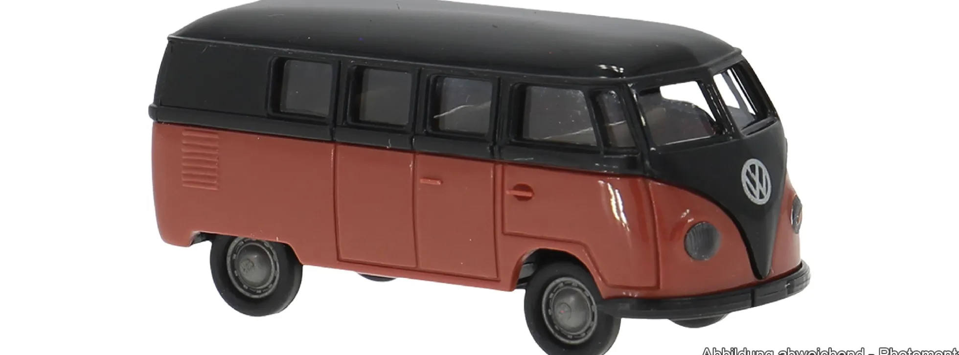 BREKINA 31035 VW T1a Kombi schwarz/rot | Modellauto 1:87