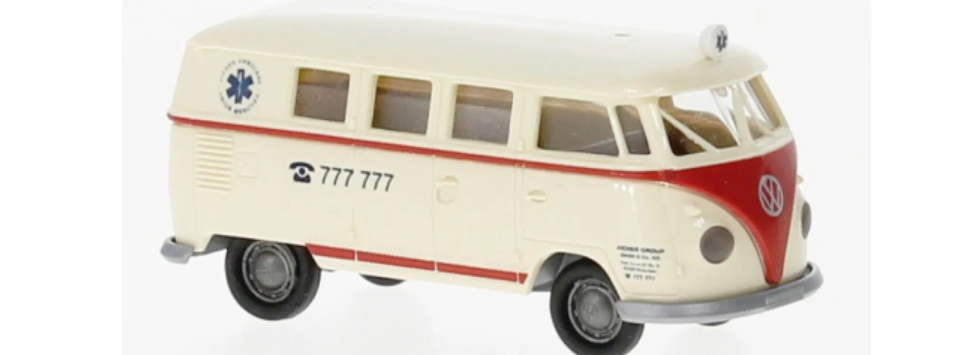 BREKINA 31619 VW T1b Kombi Ambulanz Aicher 1960 Automodell 1:87