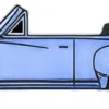 BREKINA 27052 Wartburg 311 Cabrio hellblau | Modellauto 1:87