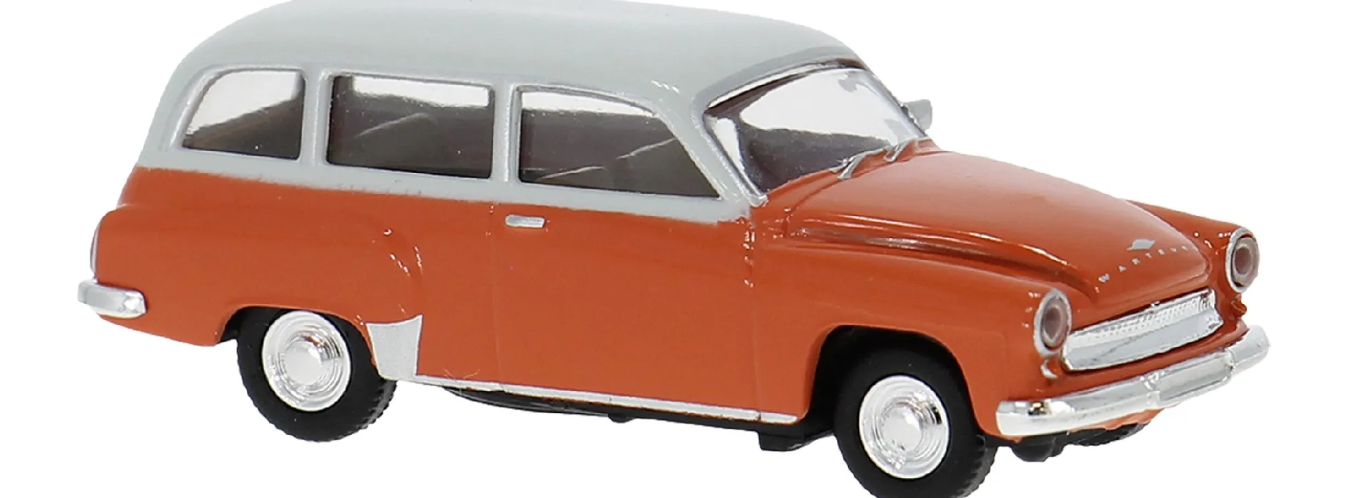 BREKINA 27194 Wartburg 311 Kombi dunkelorange/hellgrau | Modellauto 1:87