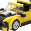 BRIXIES 222.103 Plus Mini Rennwagen gelb | 134 Teile | Auto Baukasten