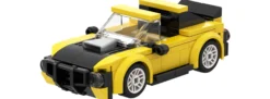 BRIXIES 222.103 Plus Mini Rennwagen gelb | 134 Teile | Auto Baukasten