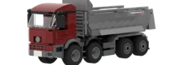 BRIXIES 222.857 Plus Schwarzmüller 4-Achs LKW mit Mulde | 227 Teile | LKW Baukasten