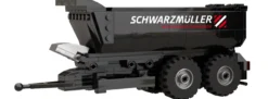 BRIXIES 222.860 Plus Schwarzmüller Tandem Offroad Mulde | 227 Teile | LKW-Anhänger Baukasten