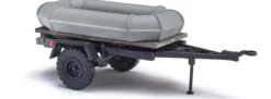 BUSCH 53607 Anhänger HL10.00 mit Schlauchboot | Baujahr 1966 | Militärmodell 1:87