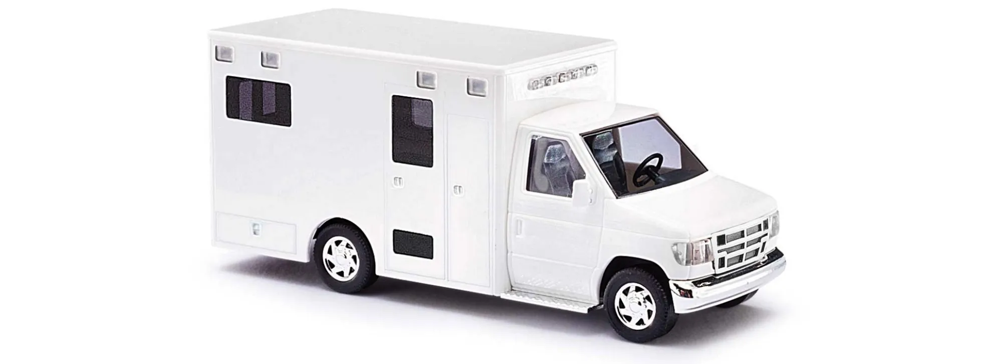 BUSCH 60257 Bausatz Ford E-350 Rettungsfahrzeug weiss Bausatz 1:87