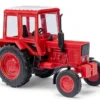 BUSCH 51304 Belarus MTS80 mit eingebauen Scheinwerfern ziegelrot Landwirtschaftsmodell 1:87