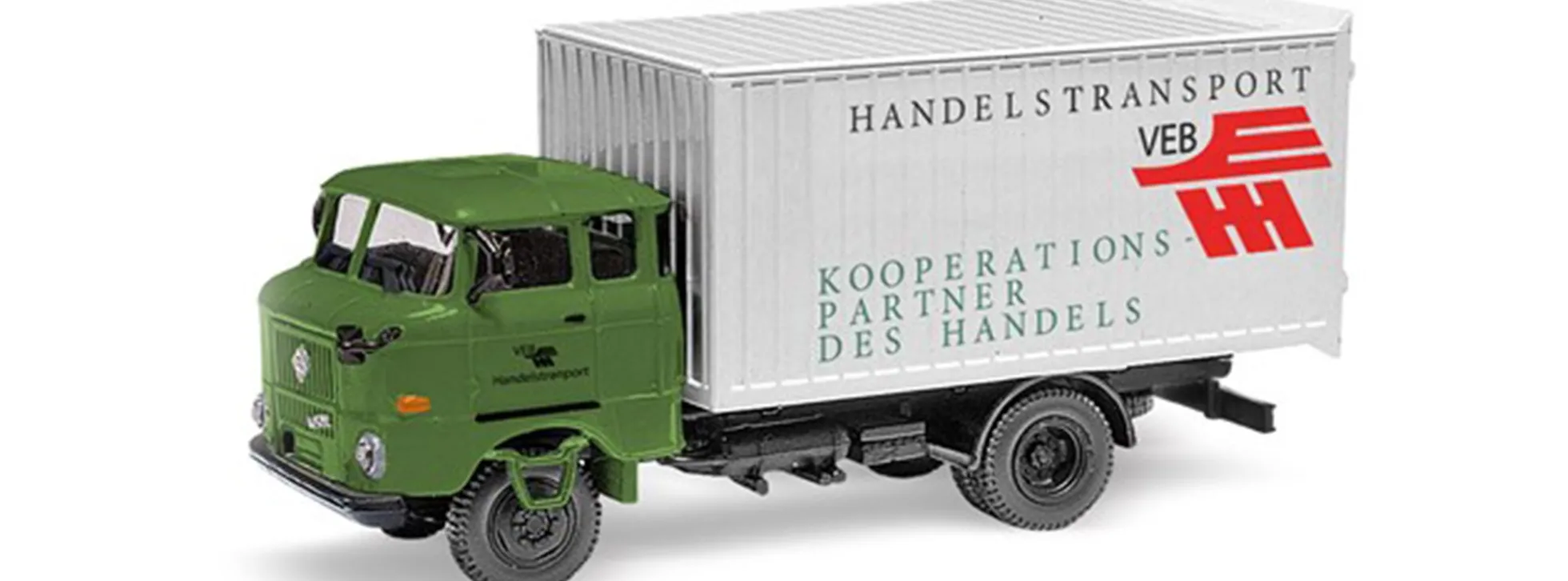 BUSCH ESPEWE 95302 IFA W50L MK Kofferaufbau VEB Handelstransport 1985 LKW-Modell 1:87