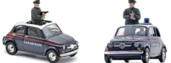 BUSCH 48738 Fiat 500 Carabinieri mit 2 Figuren Blaulichtmodell 1:87